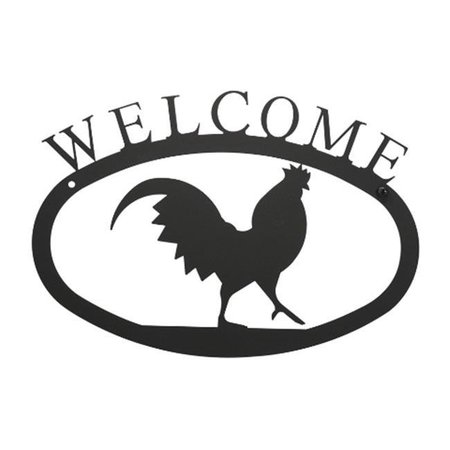 VILLAGE WROUGHT IRON Village Wrought Iron WEL-1-S Small Welcome Sign-Plaque - Rooster WEL-1-S